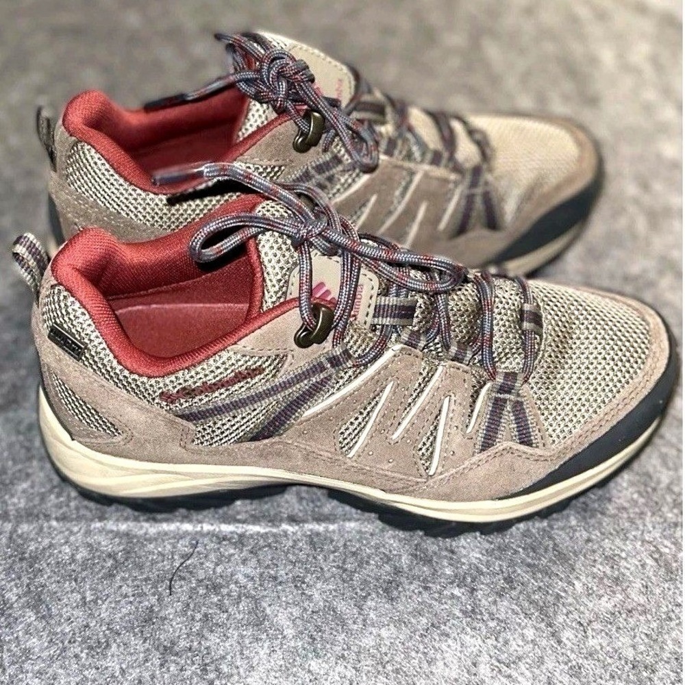 Columbia Redmond III Waterproof Hiking Shoes 7.5 Pebble Red BL8037-227